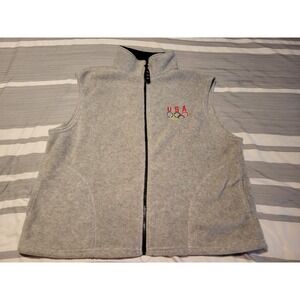 USA Olympic Fleece Vest XL – Made in USA, Team USA Embroidered